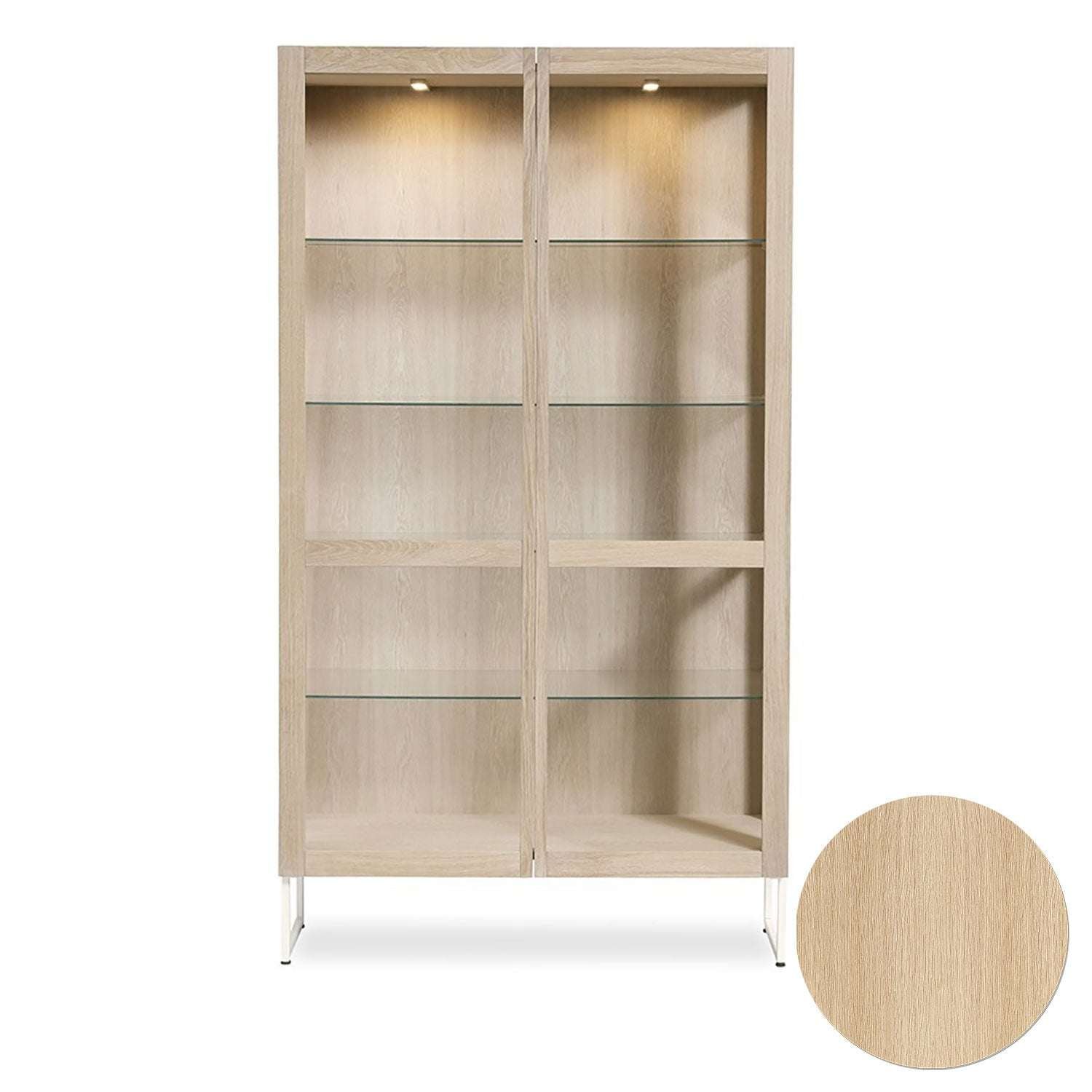 Skovby, Sm452 Lasikaappi Tammi Lakka 100X43X162Cm
