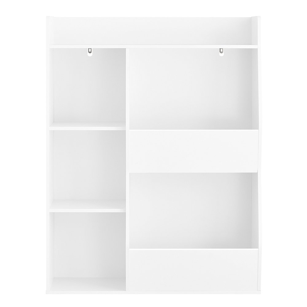 SoBuy Lastenkirjahylly 5 lokeroa 80x34x104 cm valkoinen KMB55-K-W