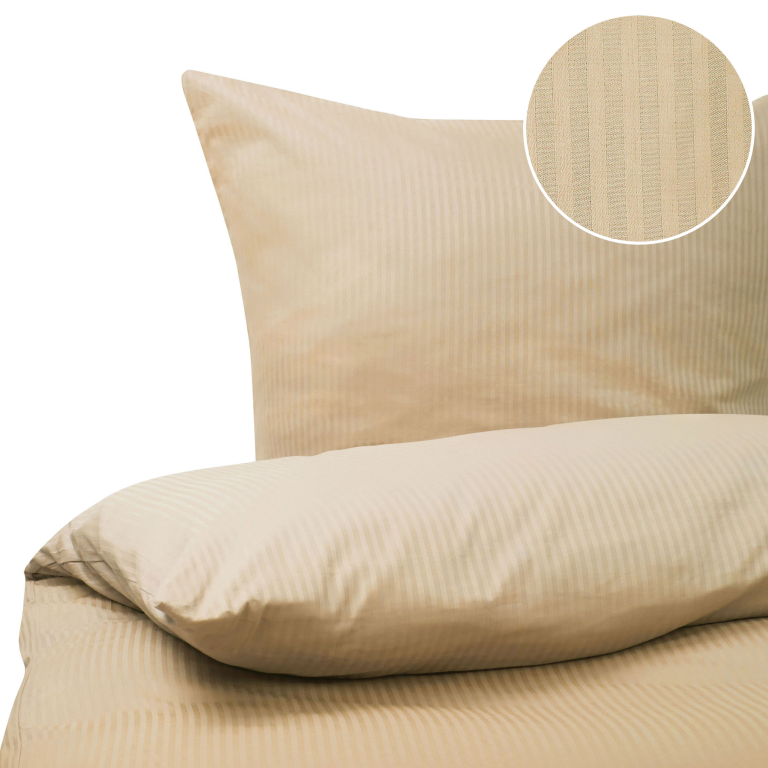 Pussilakanasetti AVONDALE Puuvillasatiini 155 x 220 cm Beige