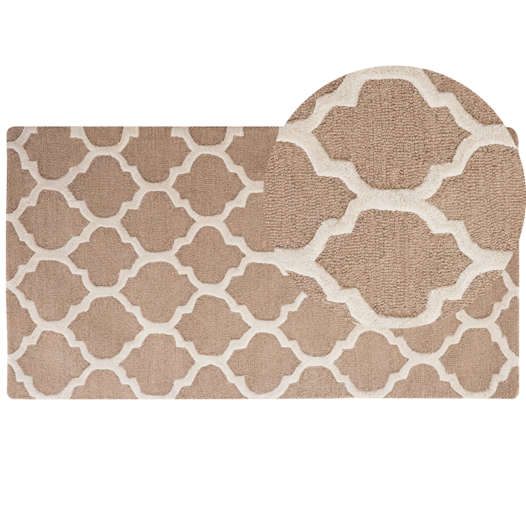 Matto ERBAA Beige 80 x 150 cm villa