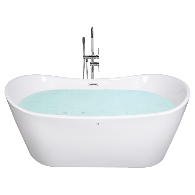 Vapaasti seisova poreamme LED-valolla ANTIGUA 168 x 80 cm Valkoinen