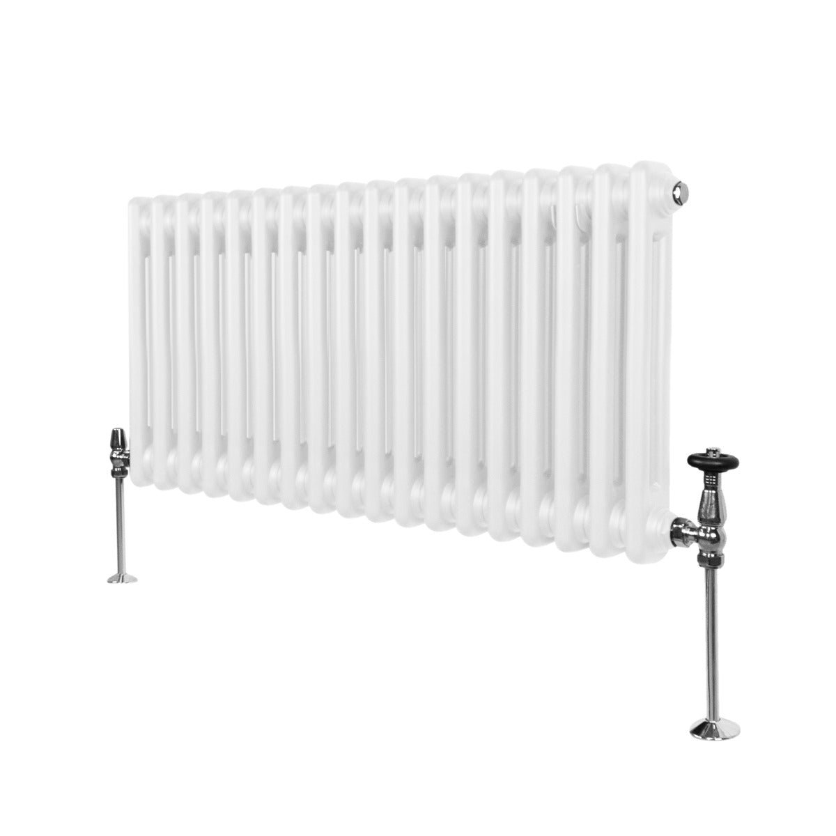 Perinteinen 2-pylväinen patteri - 300 x 832 mm - valkoinen