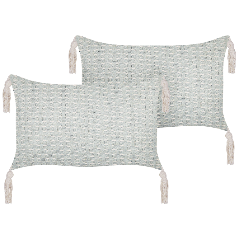 Koristetyynysetti 2 kpl HAKONE 45 x 25 cm Mintunvihreä Geometrinen kuvio