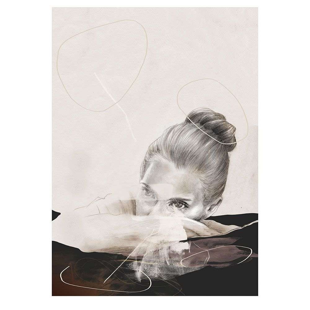 Anna Bülow, Anna Bülow poster Water Lily 50x70 cm