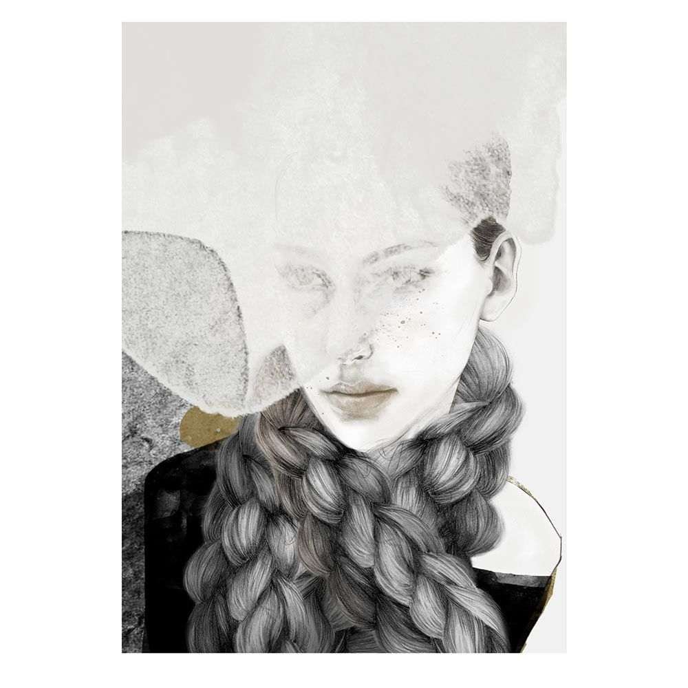 Anna Bülow, Anna Bülow poster Braids 70x100cm