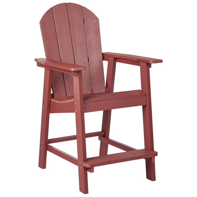 Ulkobaarituoli ADIRONDACK synteettinen materiaali Punainen