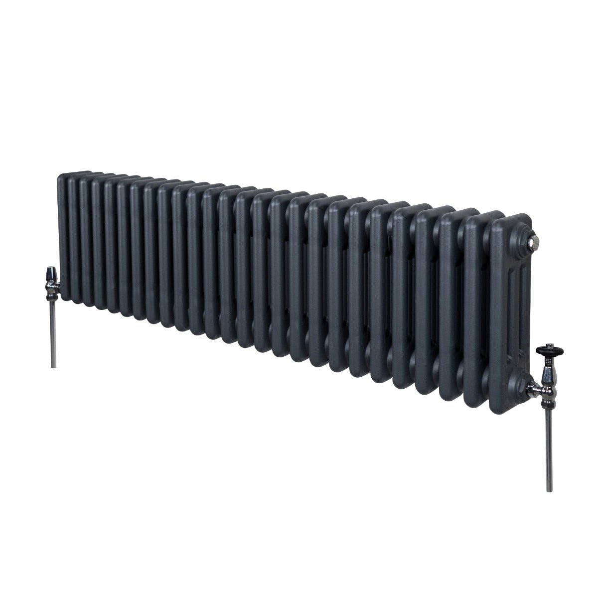 Perinteinen 3-pylväinen patteri - 300 x 1192 mm - antrasiitinharmaa