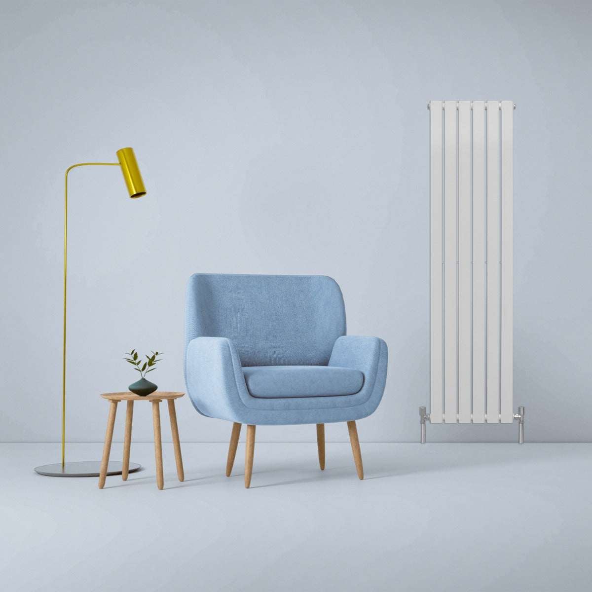 Design-litteät patterit, kiiltävän valkoiset, 1600 mm x 420 mm