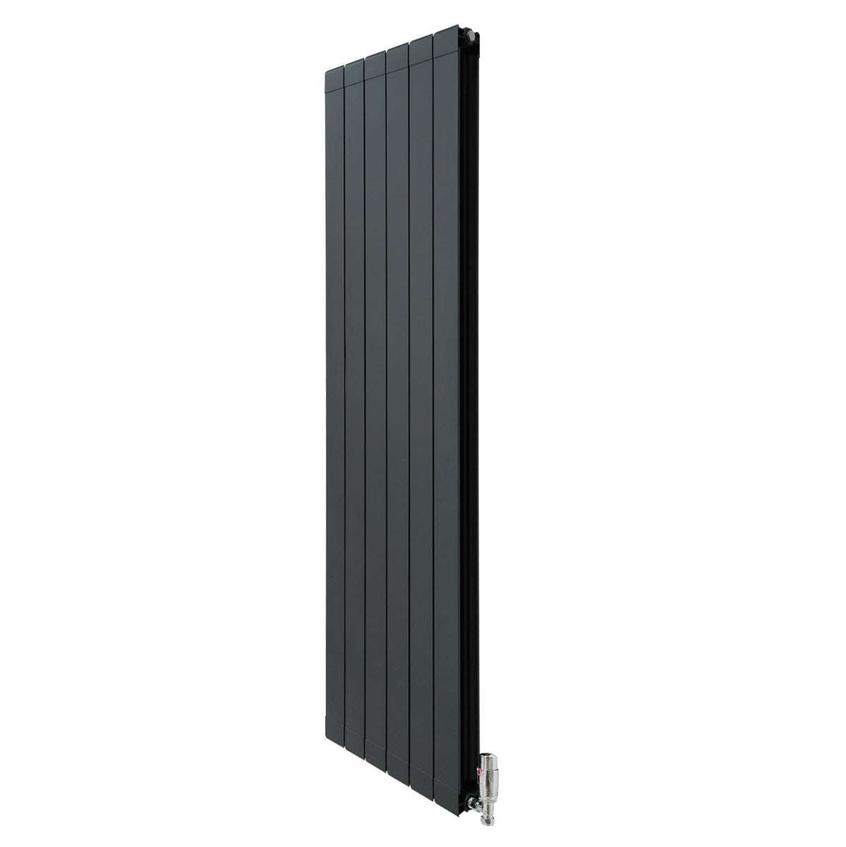 Alumiinipatteri ja venttiilit – 1800 mm x 475 mm – Antrasiitinharmaa