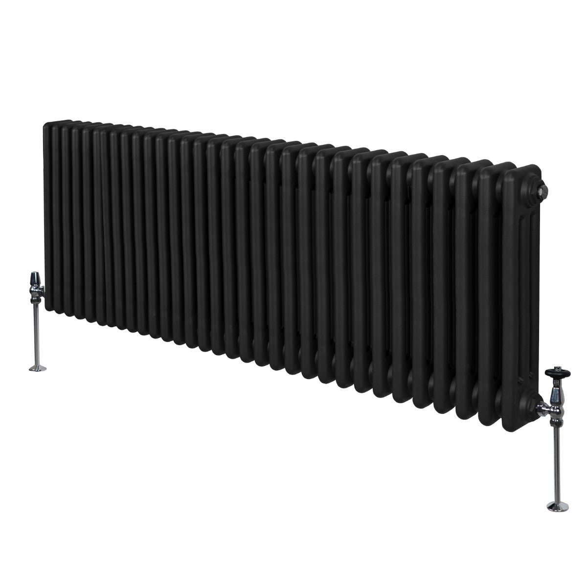 Perinteinen 3-pylväinen patteri - 600 x 1462 mm - musta