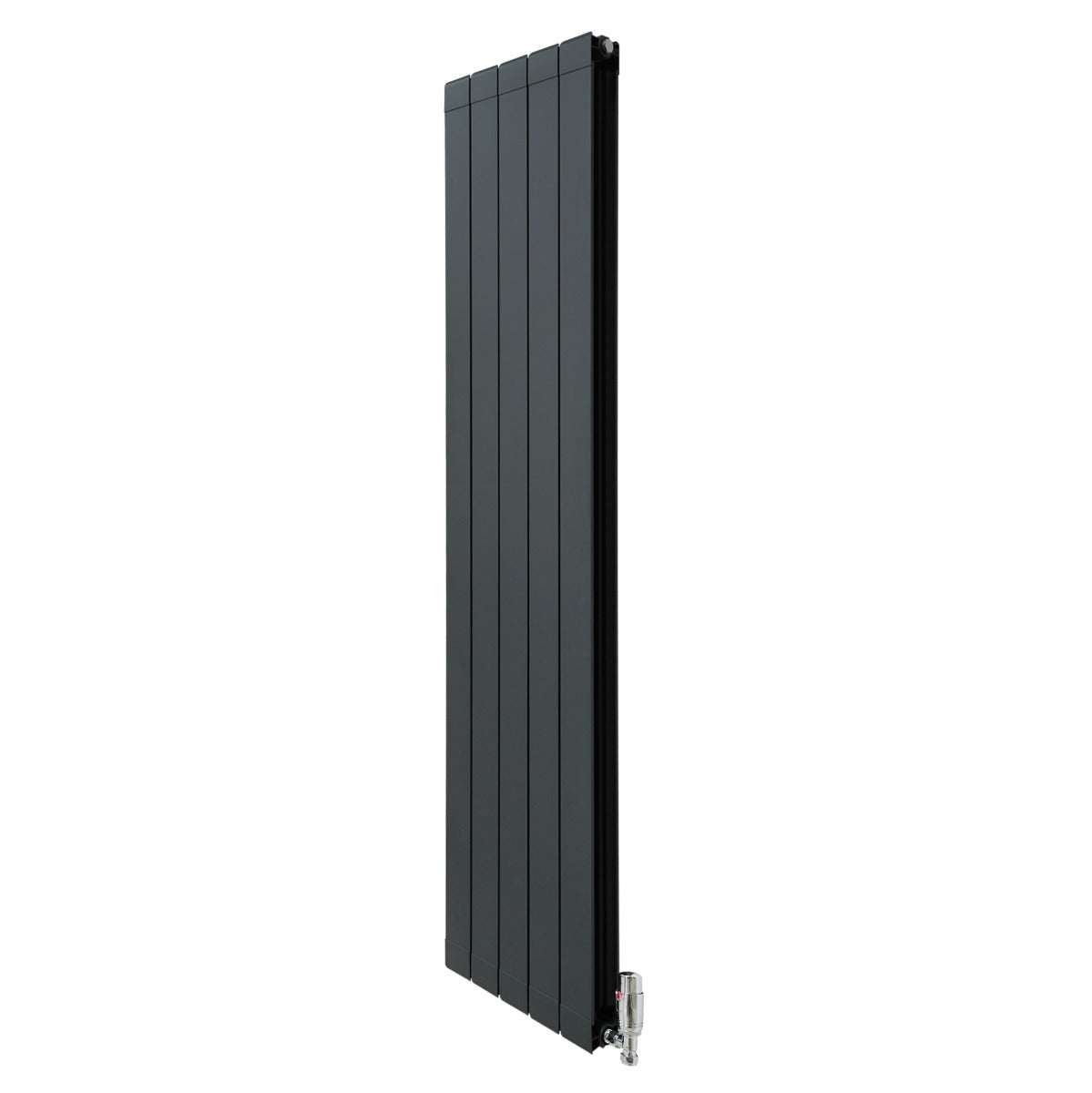 Alumiinipatteri ja venttiilit – 1800 mm x 395 mm – Antrasiitinharmaa