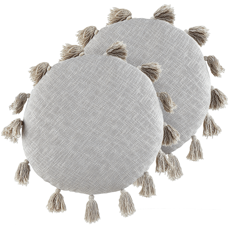 Koristetyynysetti 2 kpl MADIA puuvilla 45 x 45 cm Harmaa Hillitty