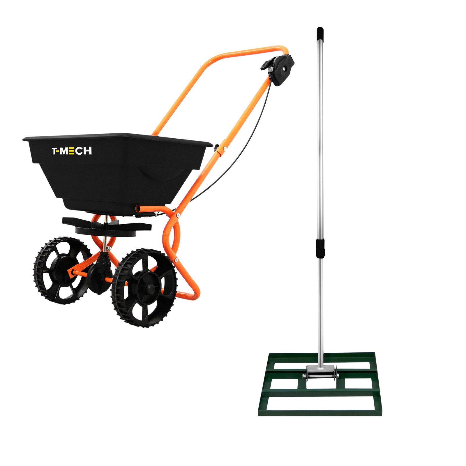 Pyörivä levitin ja 50 cm nurmikontasaaja - vihreä