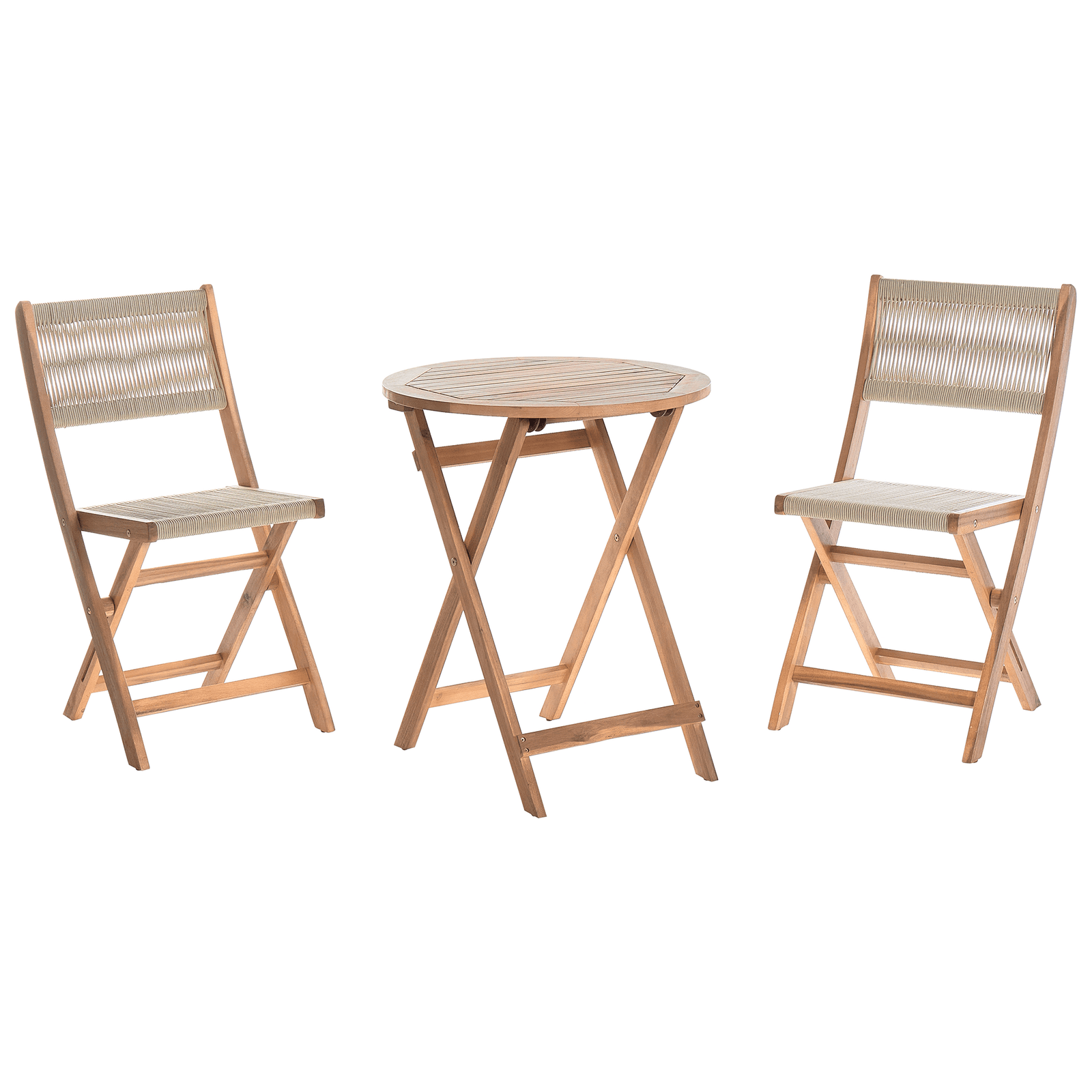 Bistrosetti taitettava PROSSEDI akaasia Beige