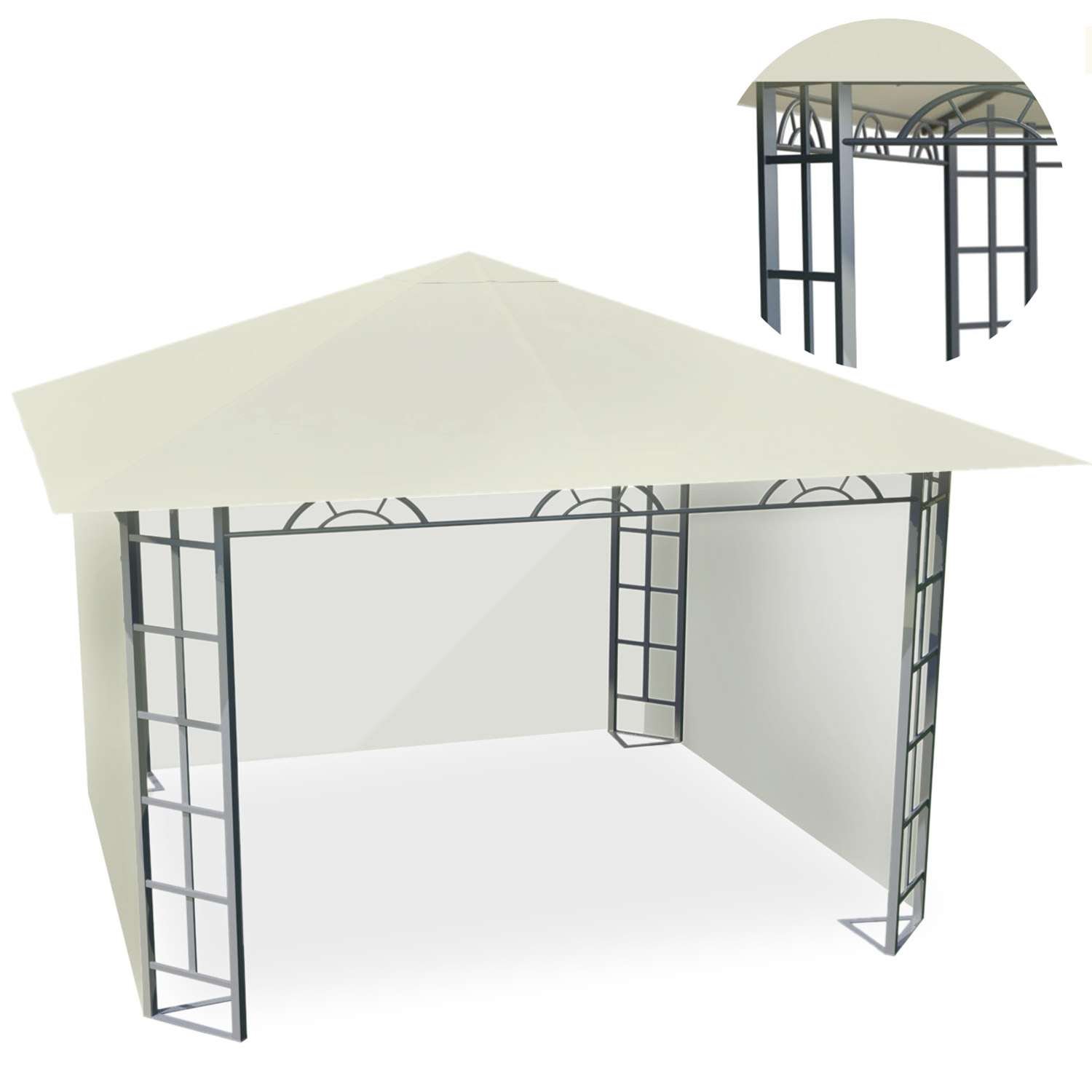 Beige puutarhapaviljonki 3x3m 4934