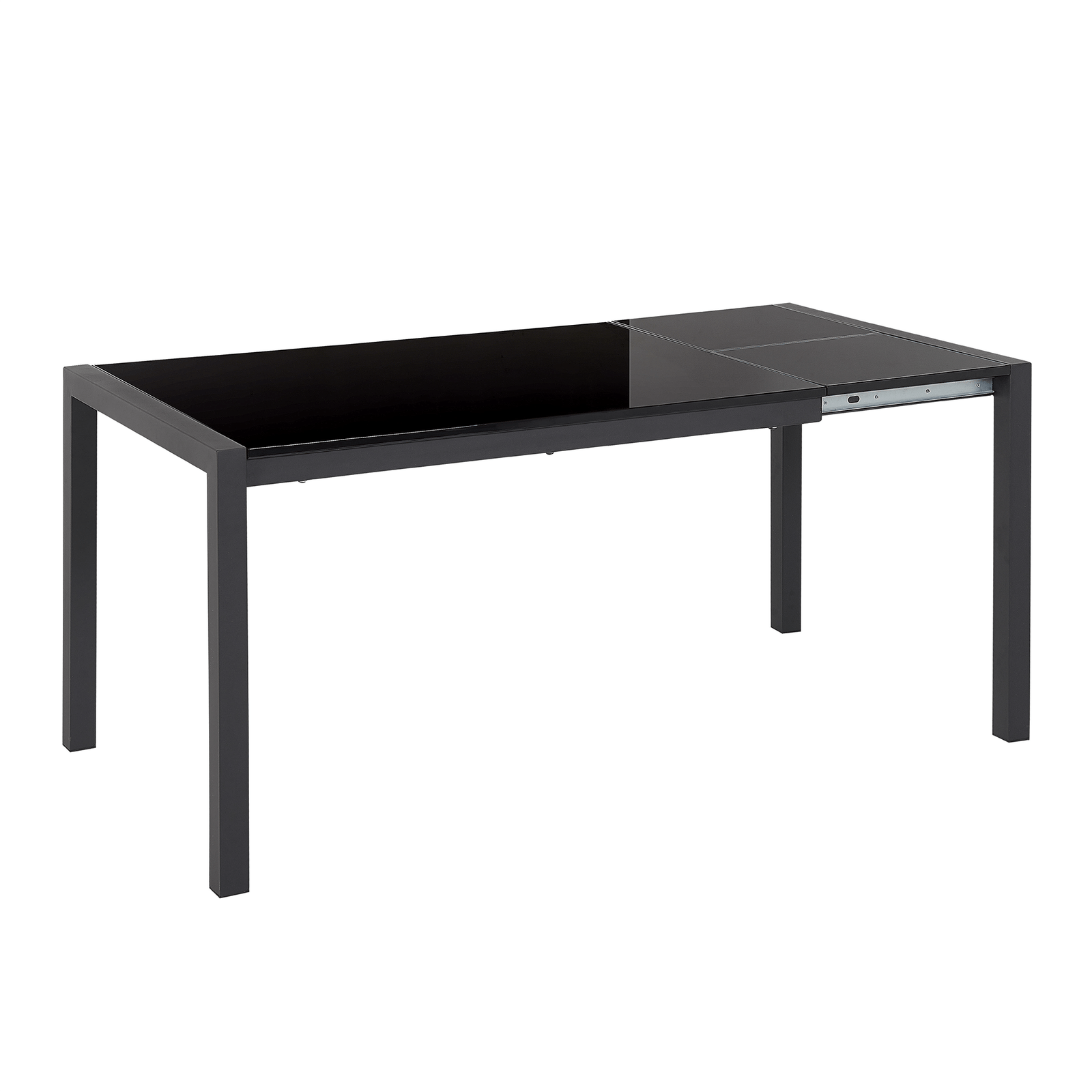 Jatkettava ruokapöytä GRANADA Musta 120/160 cm 80 cm