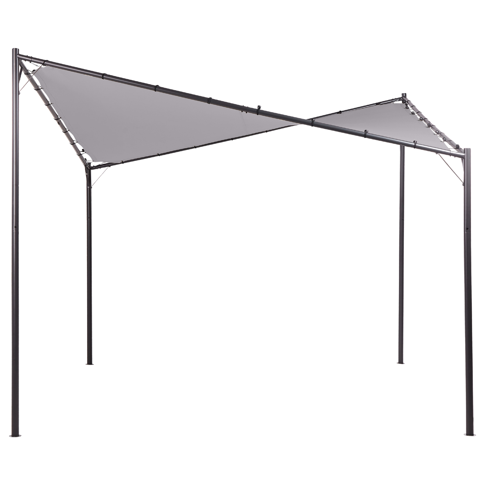 Paviljonki AVENTINE metalli 300 cm 300 cm Harmaa