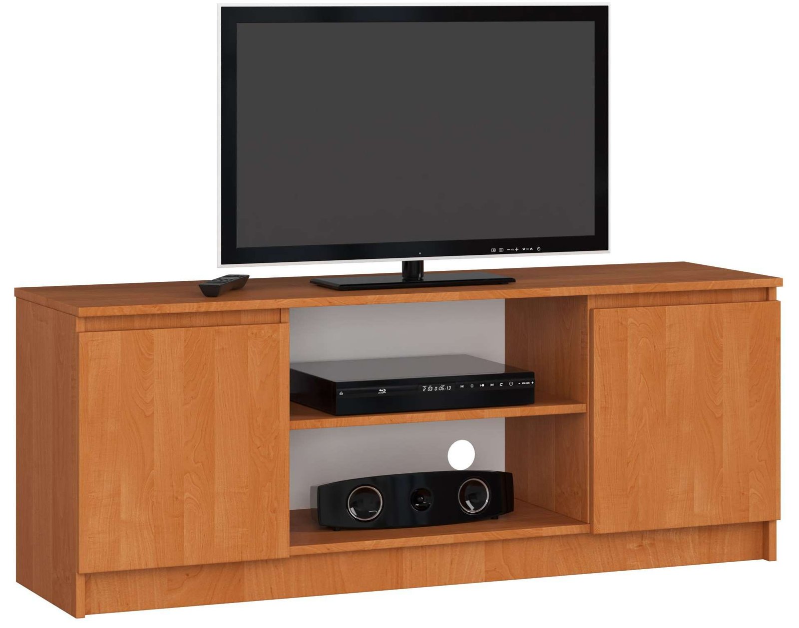 Akord TV-taso 2 Ovet 1 Hylly Leppä 140x40x55