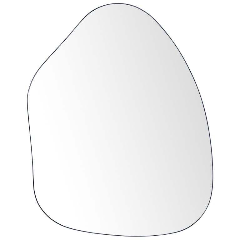 Seinäpeili PUTEAUX 70 cm 92 cm metalli Musta