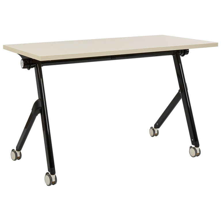 Taitettava työpöytä BENDI Vaaleanruskea 120 cm 60 cm pyörillä