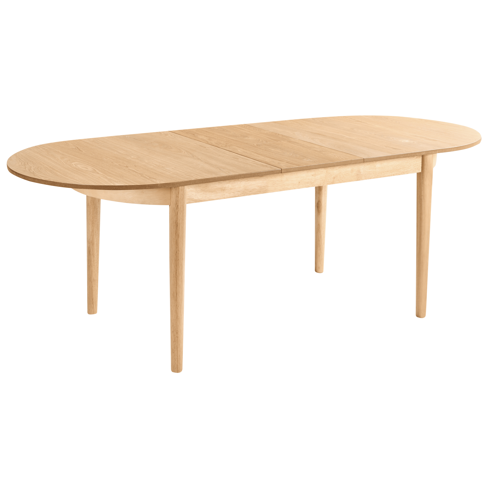 Jatkettava ruokapöytä LARTO Vaalea saarniviilu 180/220 cm 90 cm