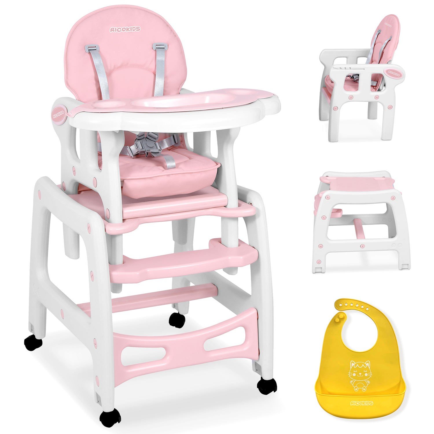 Sinco 5-in-1 Pinkki syöttötuoli