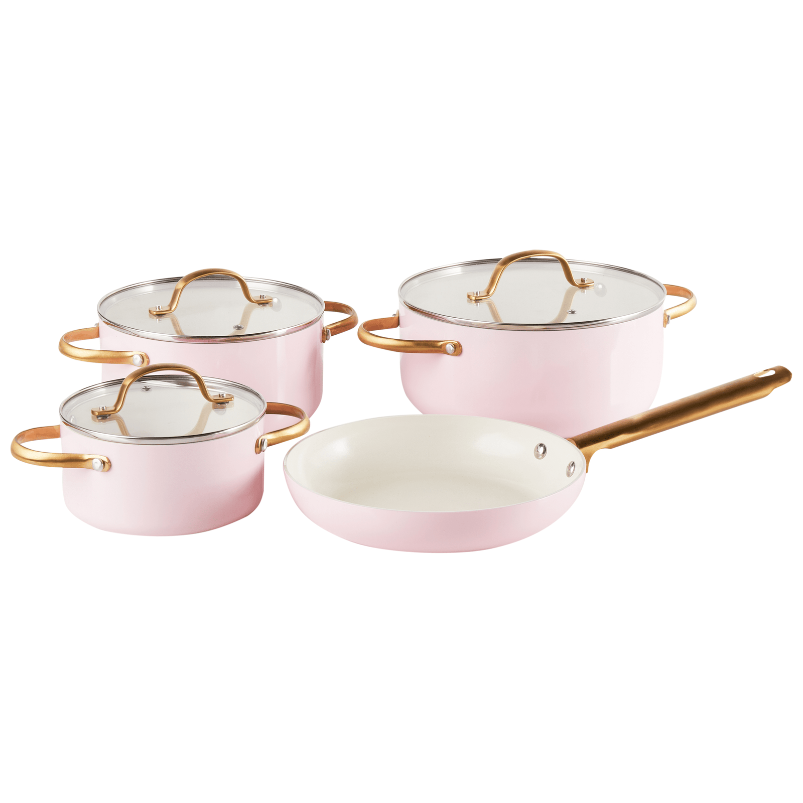 7-osainen keittoastiasetti ELITE PRO Pastellipinkki
