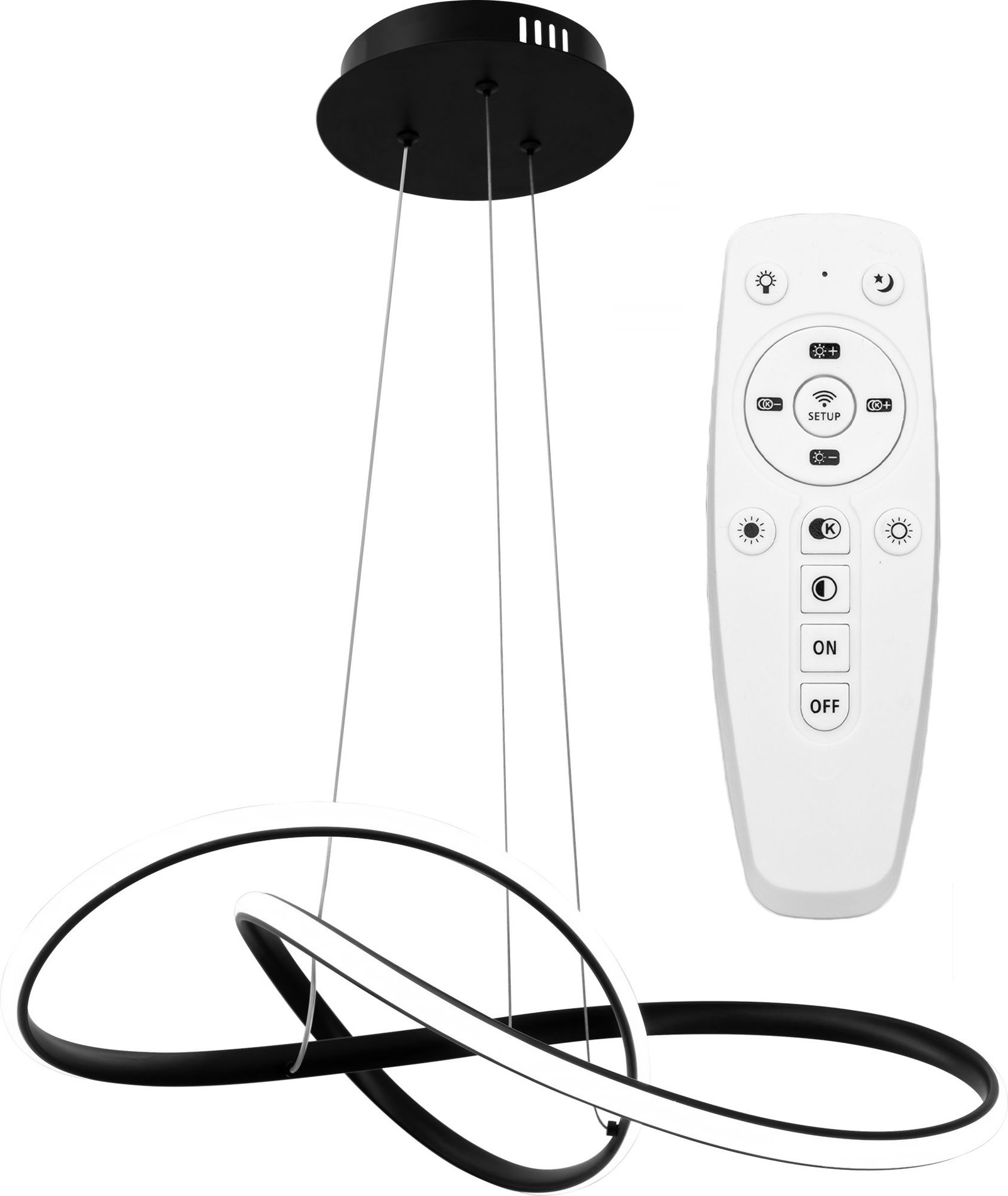 TOOLIGHT riippuva kattovalaisin APP395-CP musta, 14,5x55x90cm