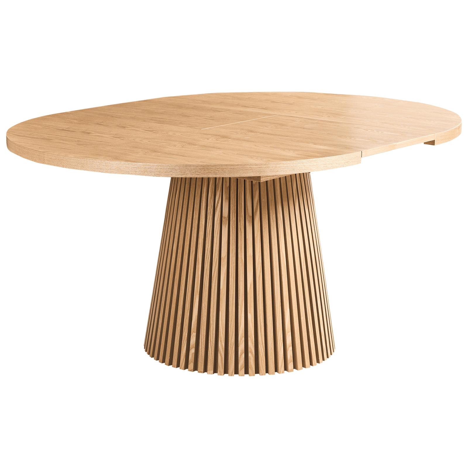 Jatkettava ruokapöytä MOORE Vaalea saarniviilu 120 cm 120/160 cm