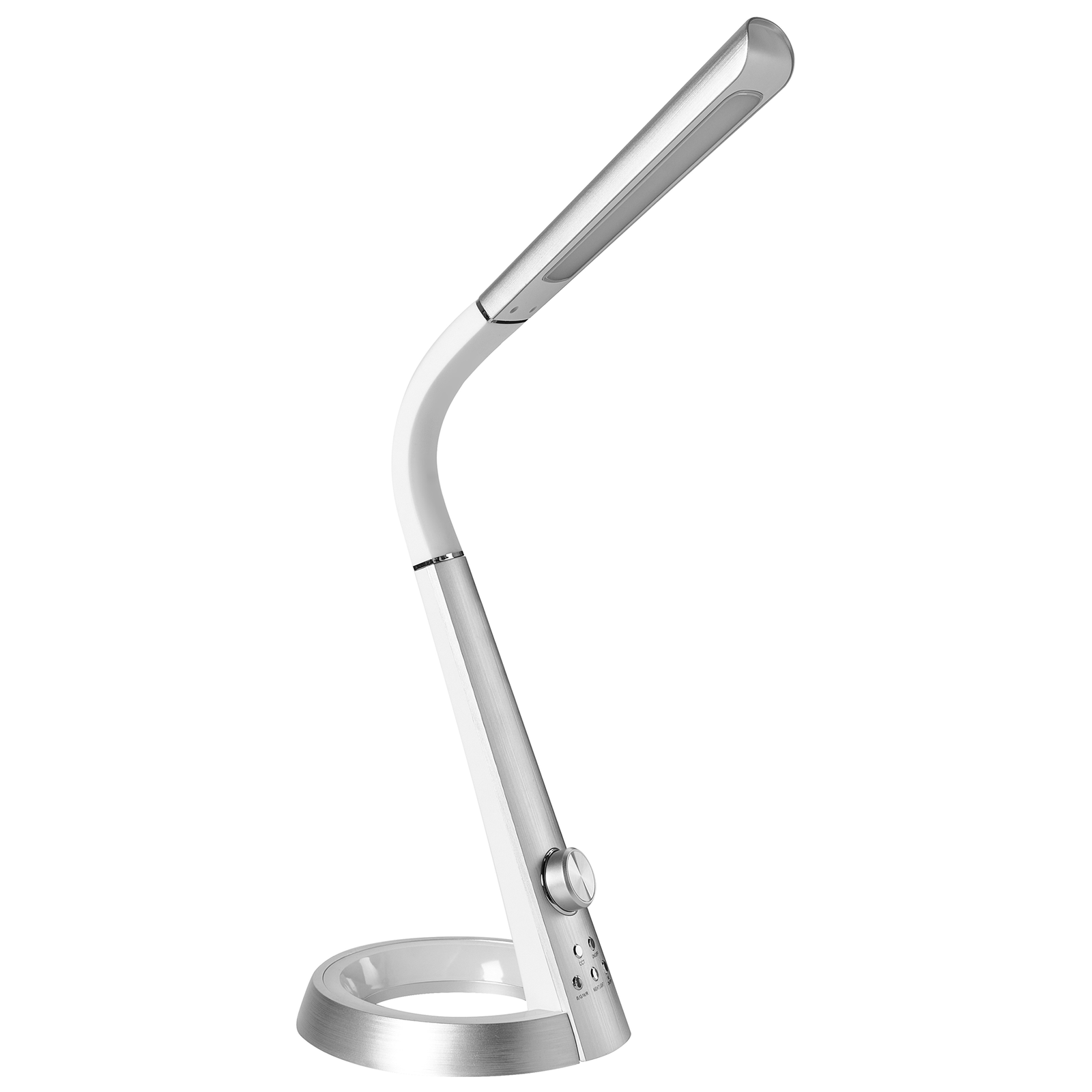 Työpöydän LED-valaisin CANOPUS USB-portilla Hopea