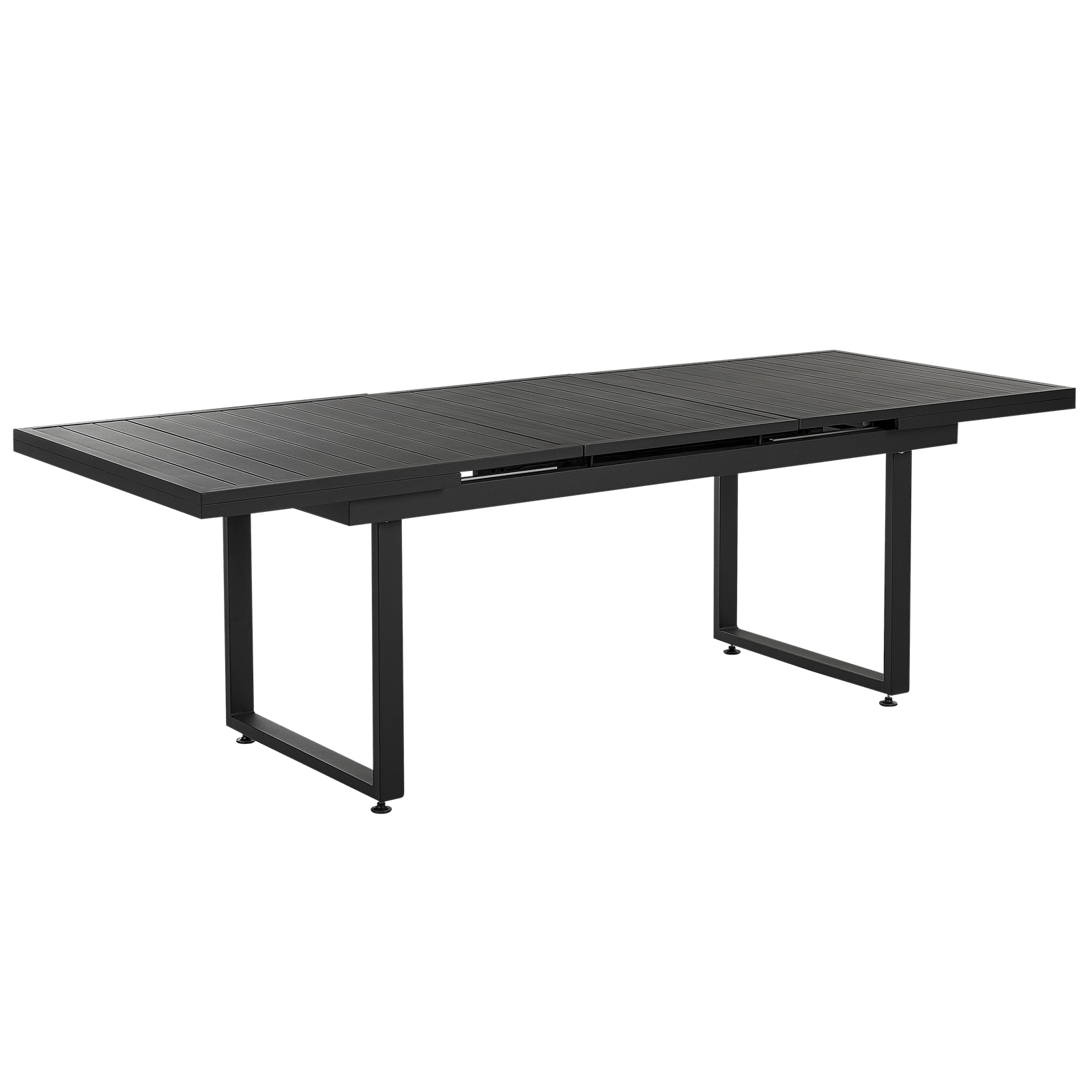 Jatkettava puutarhapöytä VALCANETTO 180/240 cm 90 cm metalli Musta