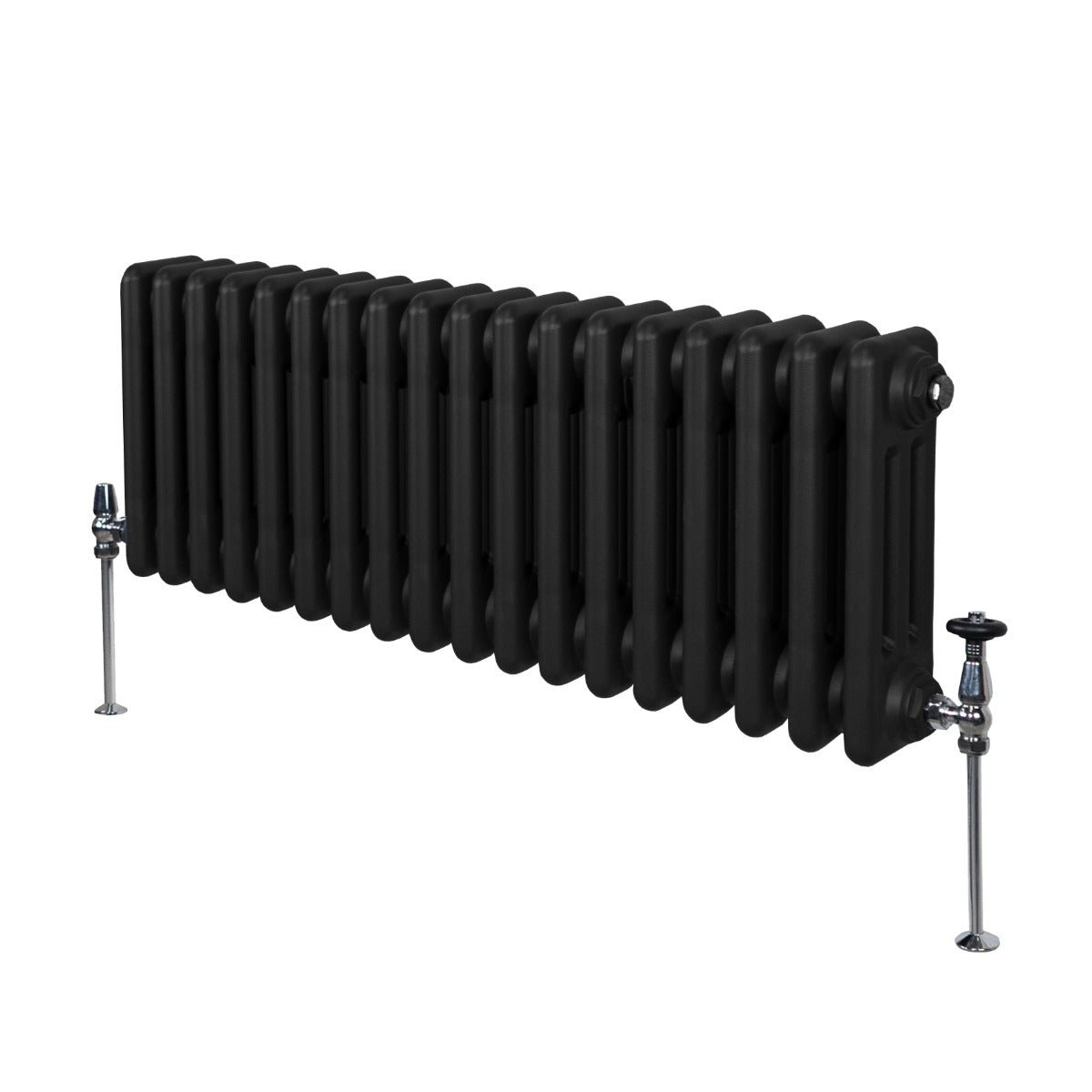 Perinteinen 3-pylväinen patteri - 300 x 832 mm - musta