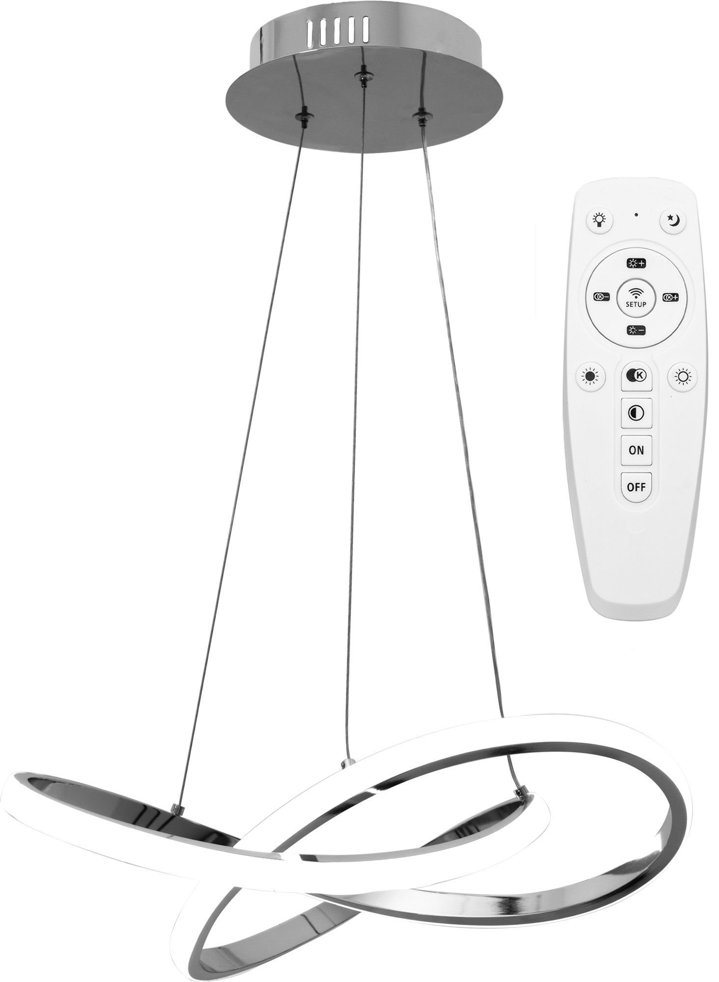 TOOLIGHT riippuva kattovalaisin APP389-CP kromi, 9x44,5x90cm