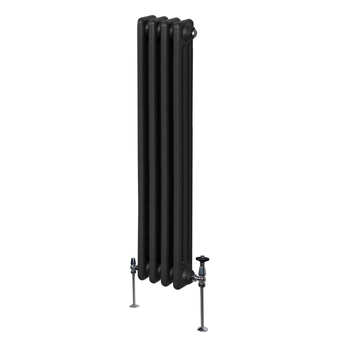 Perinteinen 3-pylväinen patteri - 1500 x 202 mm - musta