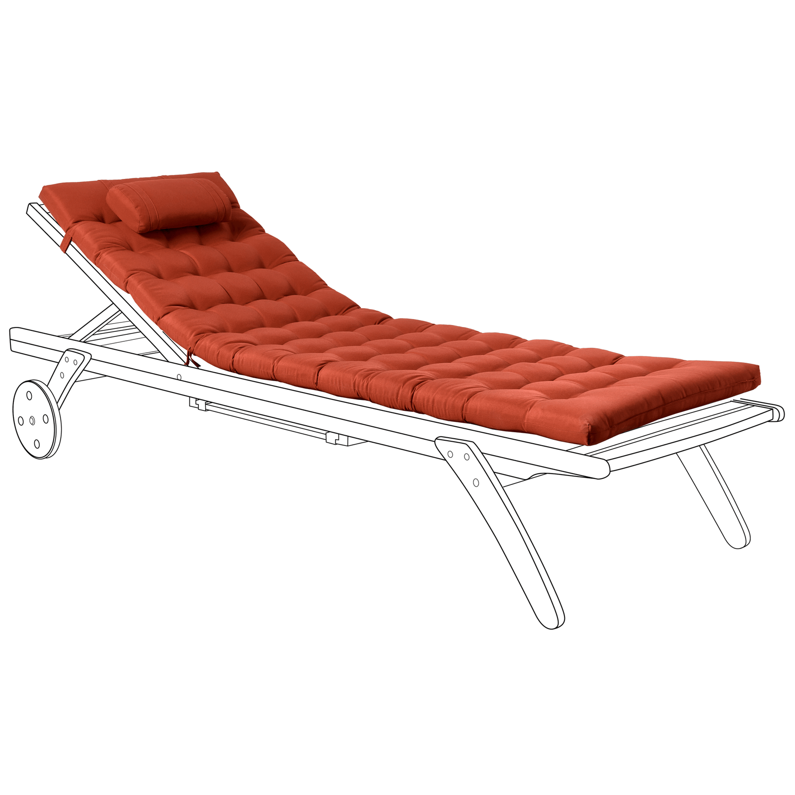 Aurinkotuolin pehmuste CESANA PREMIUM Punainen
