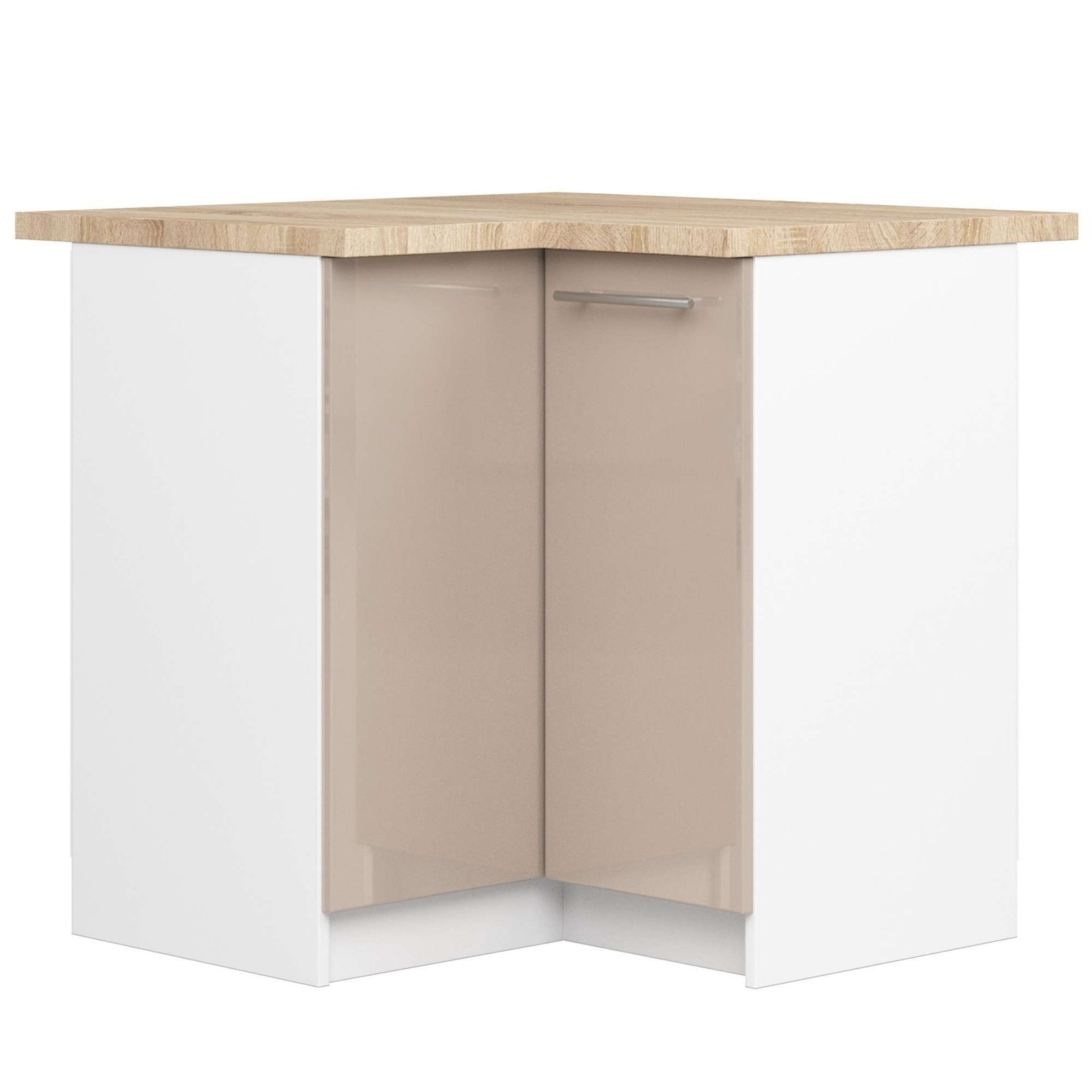 Akord Oliwia Alakaappi Valkoinen/Cappuccino Korkeakiilto 90x46x85
