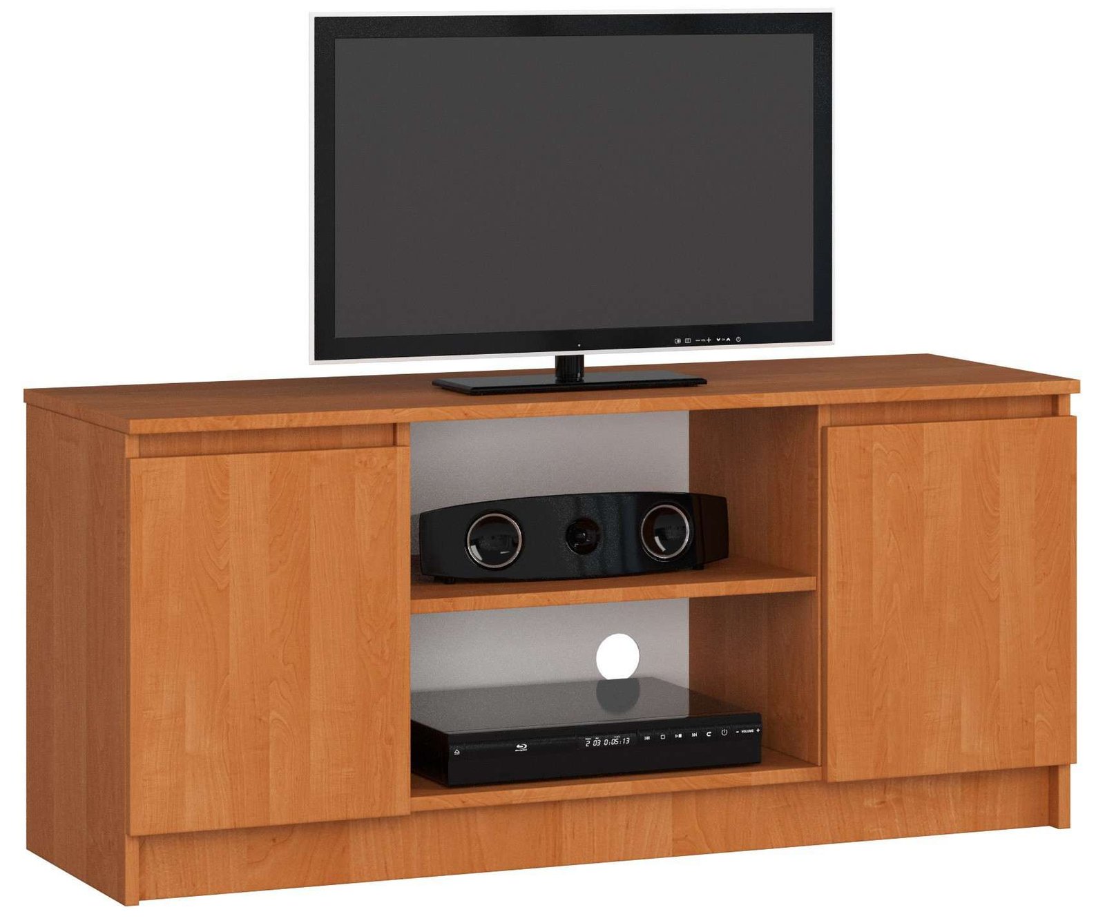 Akord TV-taso 2 ovea 1 hylly Leppä 120x40x55