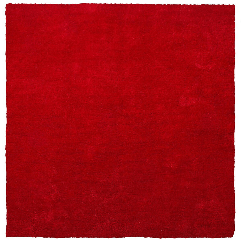 Korkeanukkainen matto DEMRE Punainen 200 x 200 cm