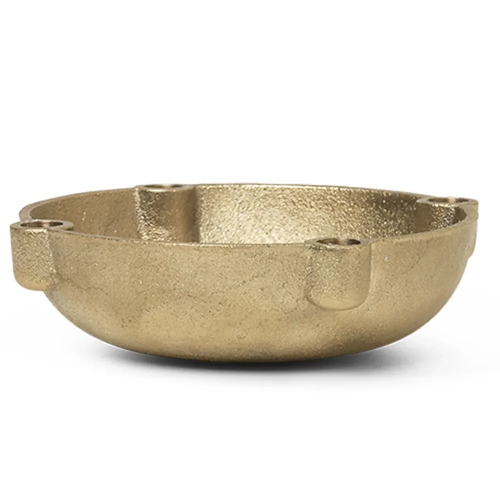 Ferm Living, Bowl Kynttilänjalka Ø14 cm Brass