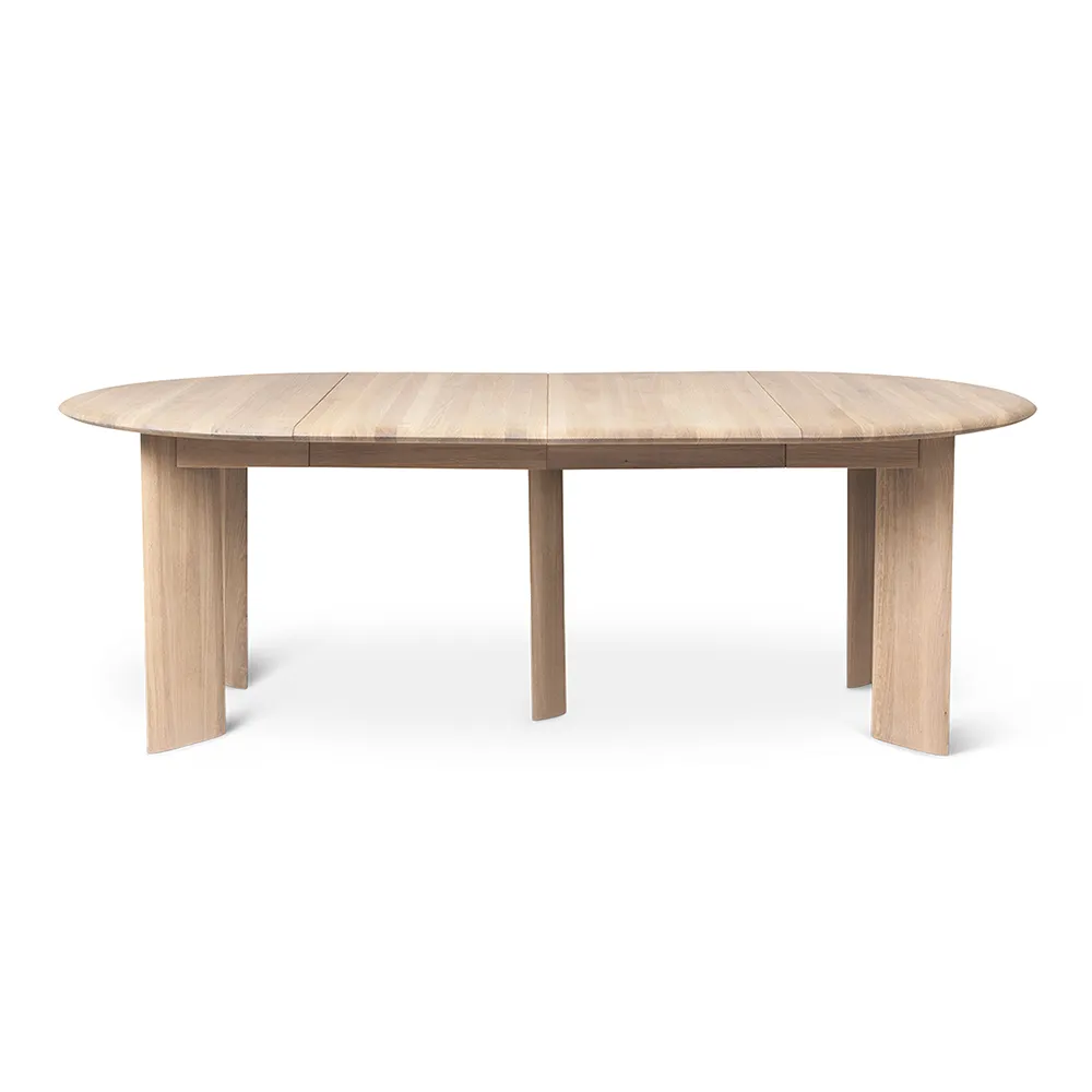 Ferm Living, Bevel Ruokapöytä 117-217x117 cm - White Oiled Oak