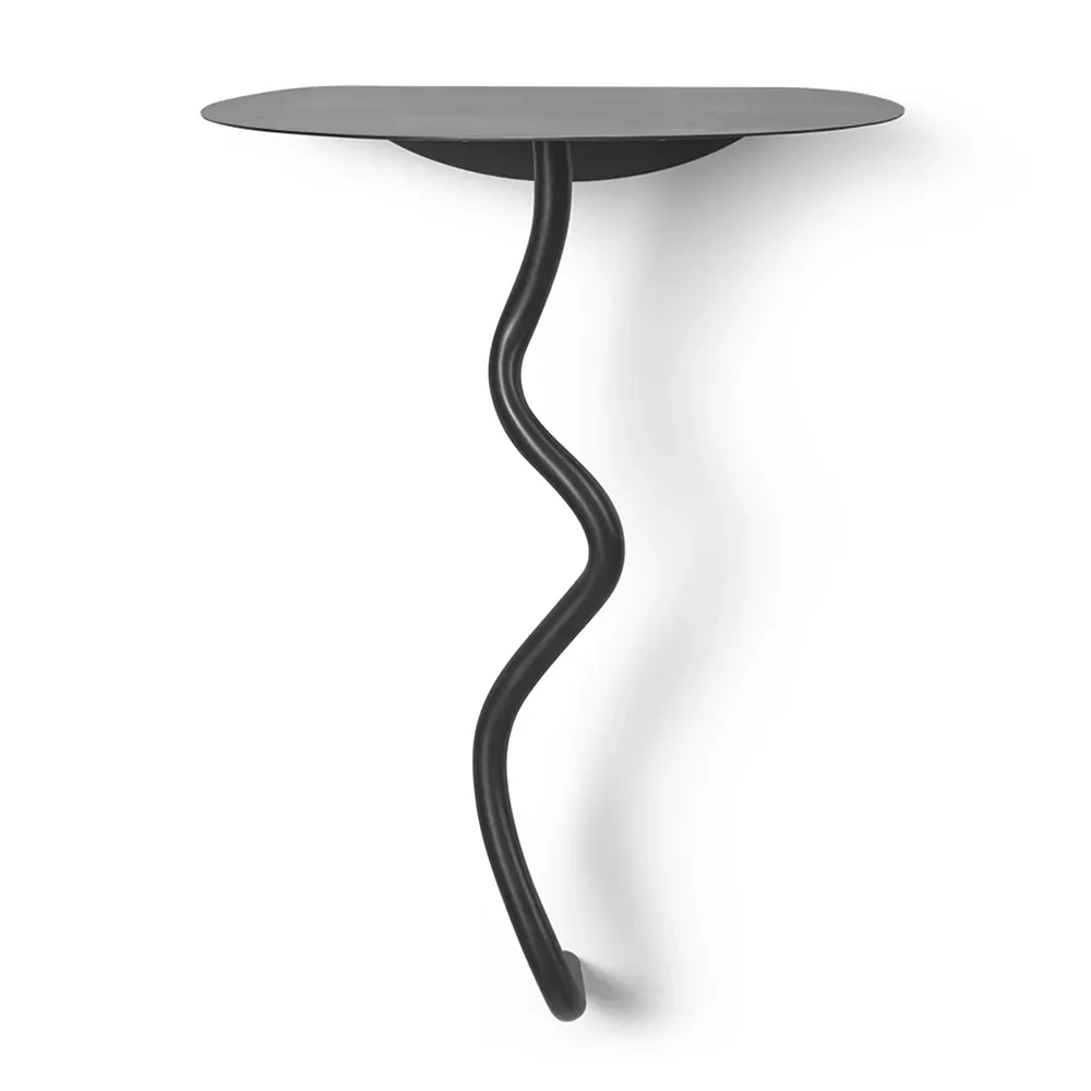 Ferm Living, Curvature Wall Table - Black Brass