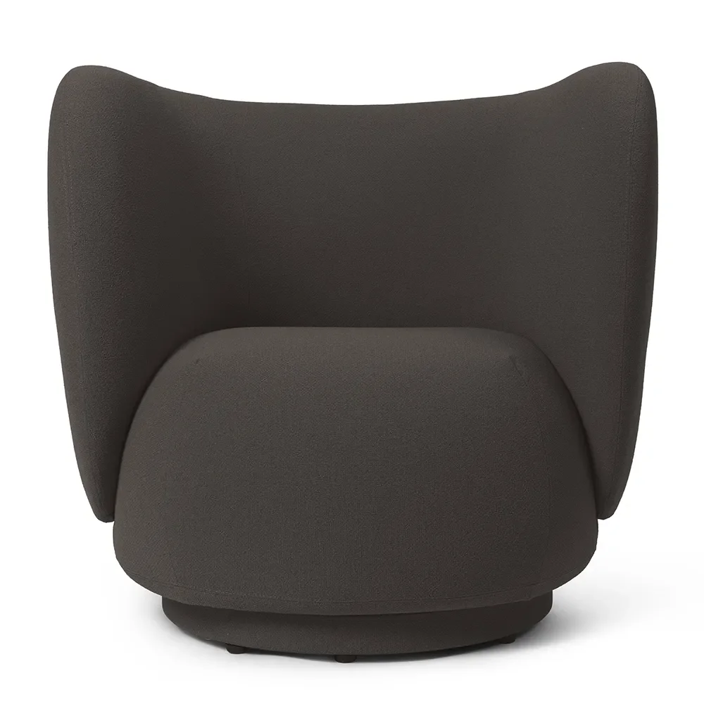 Ferm Living, Rico Lounge nojatuoli Grain - Chocolate