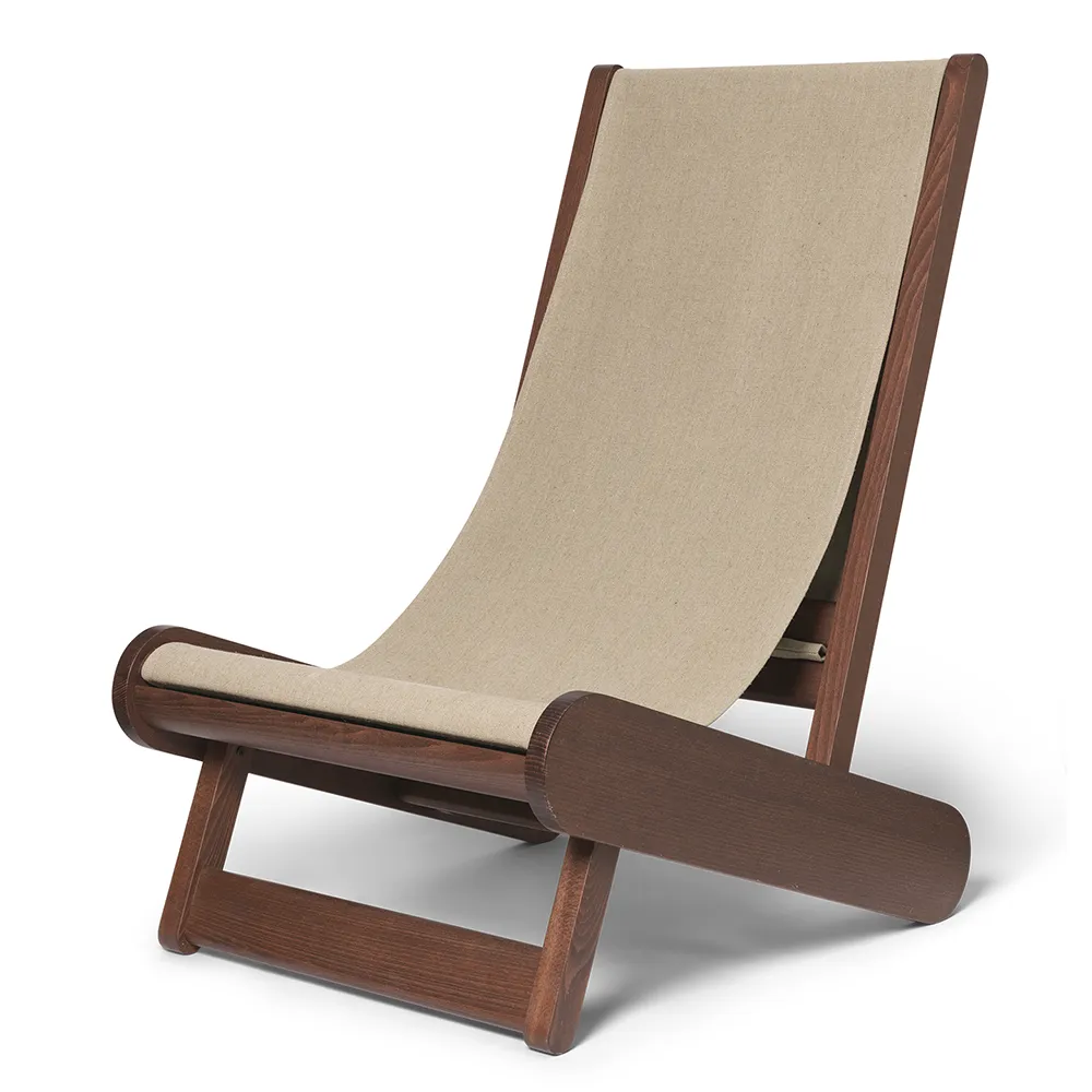 Ferm Living, Hemi Lounge tuoli - Dark Stained/Natural