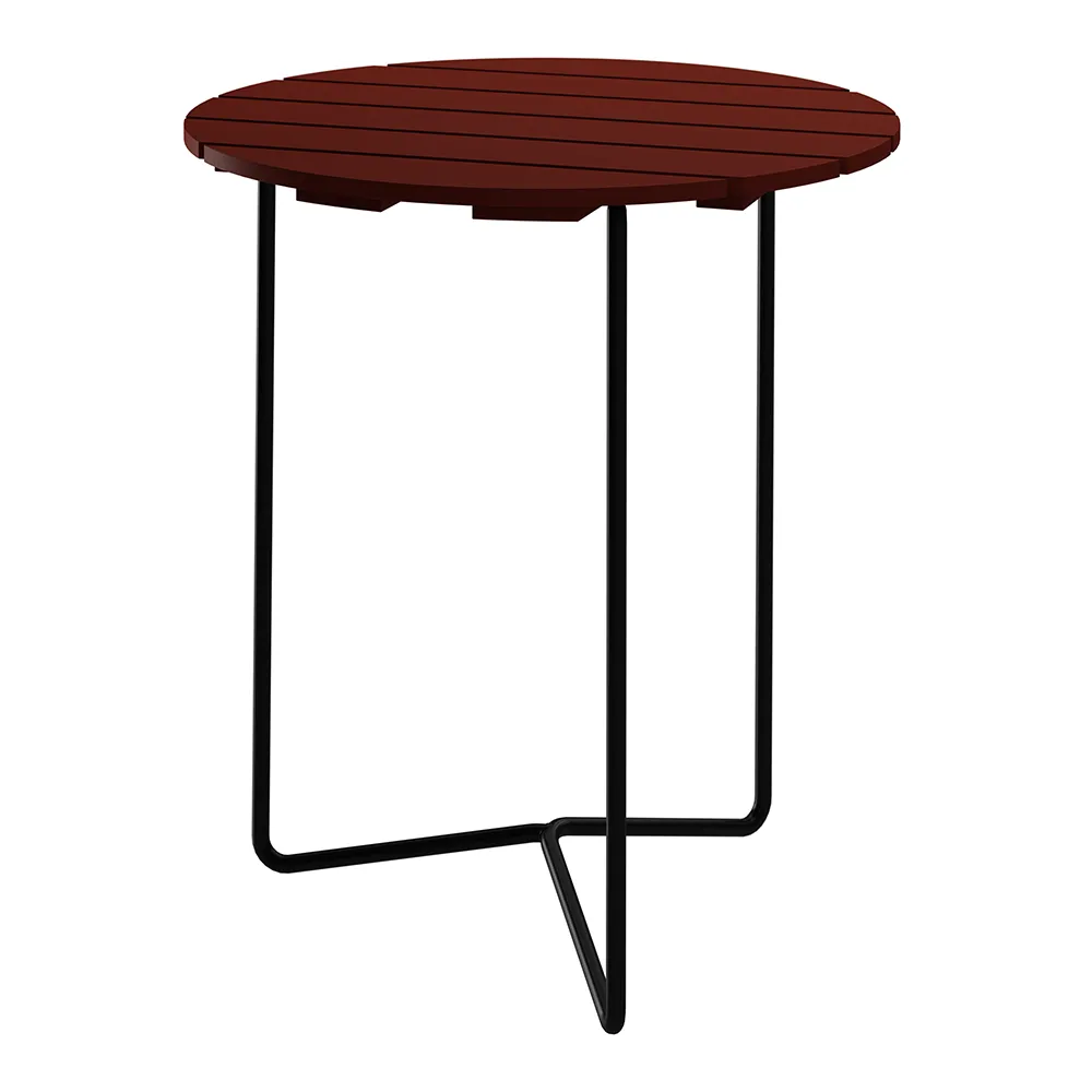 Grythyttan Stålmöbler, Pöytä 6B 60 cm Tummanpunainen / Musta