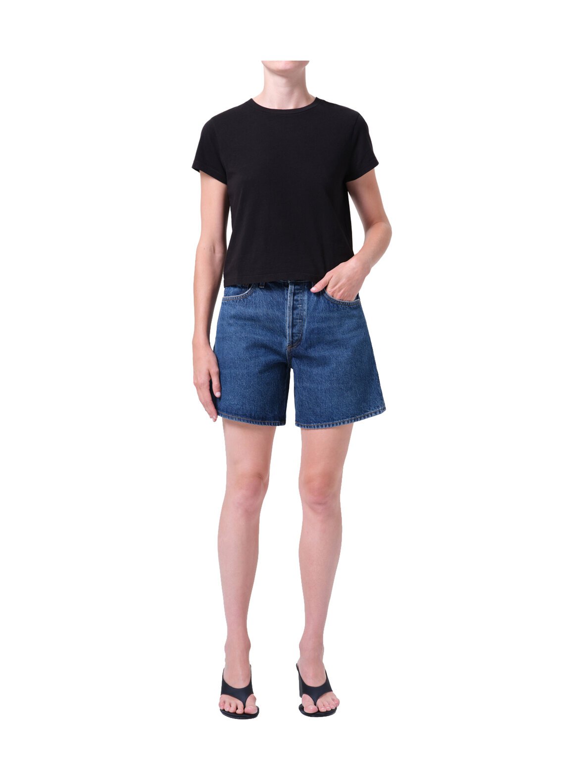 Dame high rise baggy -farkkushortsit