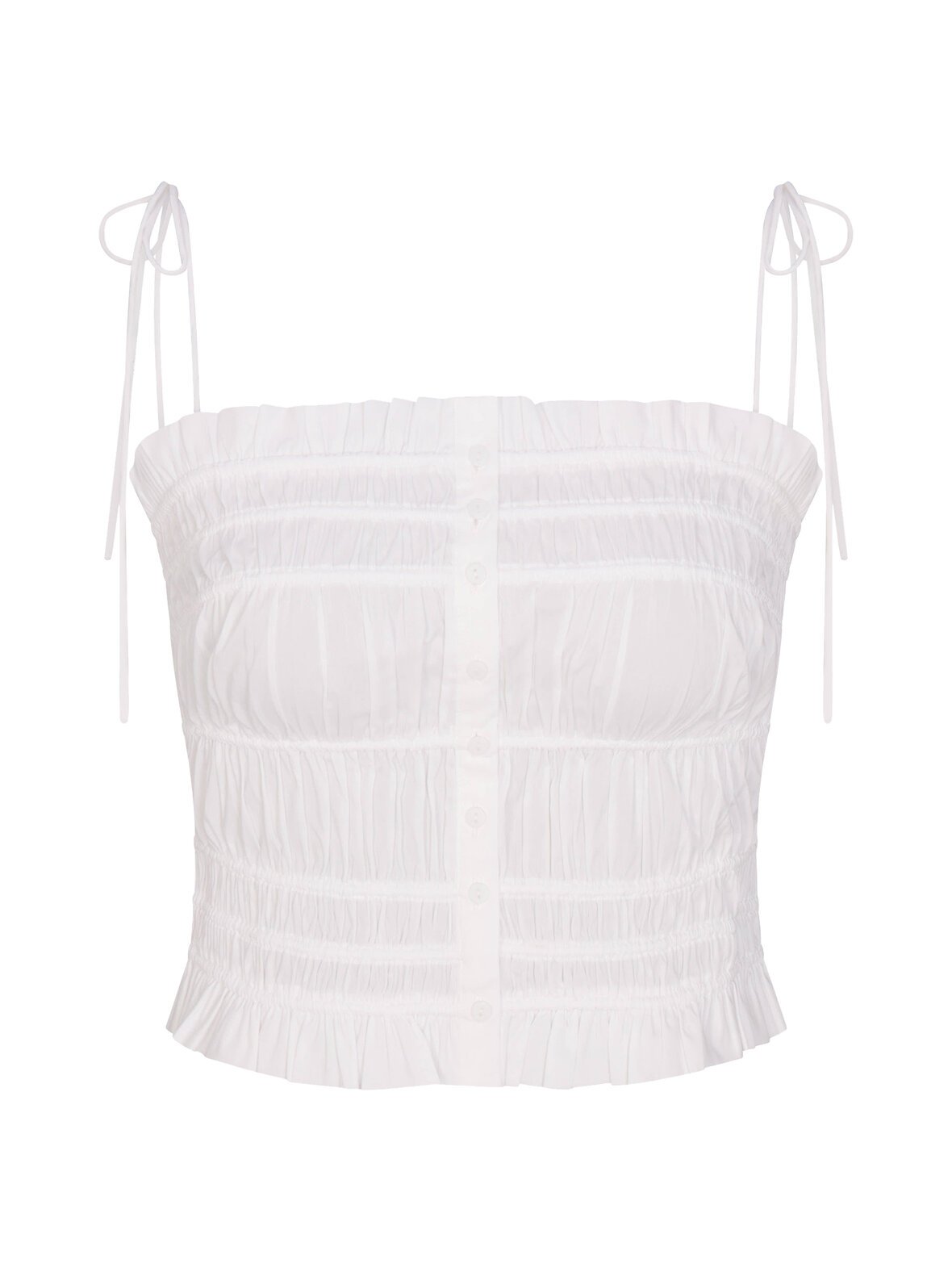 Poplin apparel ruffle cami -toppi
