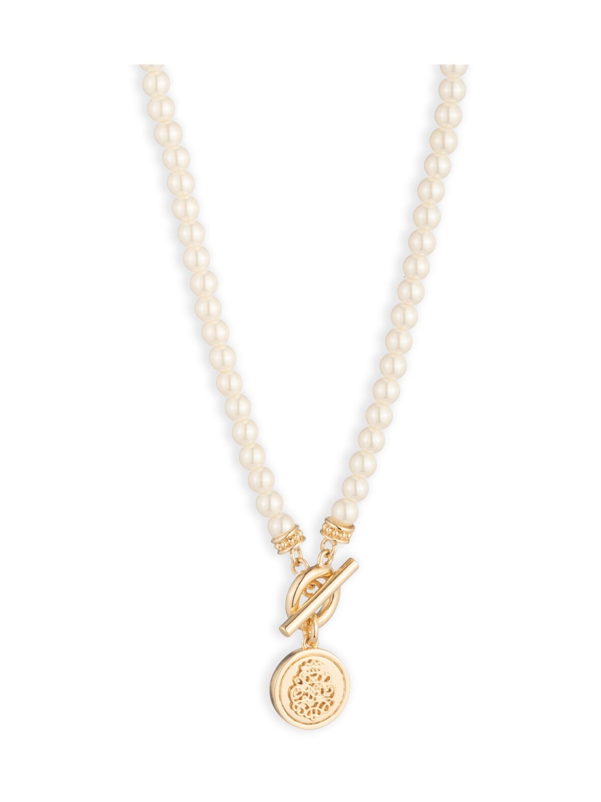Adeline pearl coin pendant -kaulakoru