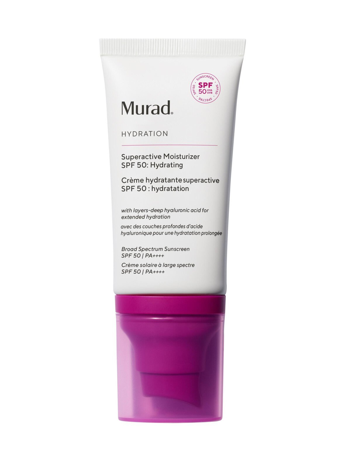 Superactive spf 50 moisturizer -kasvovoide