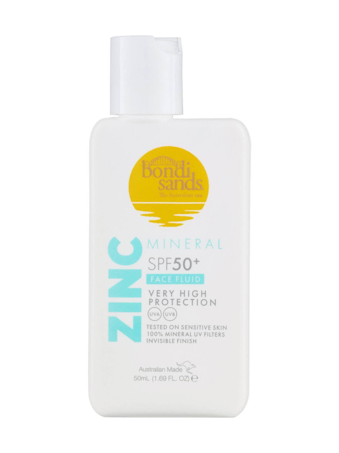 Mineral face fluid spf50+ -aurinkovoide kasvoille