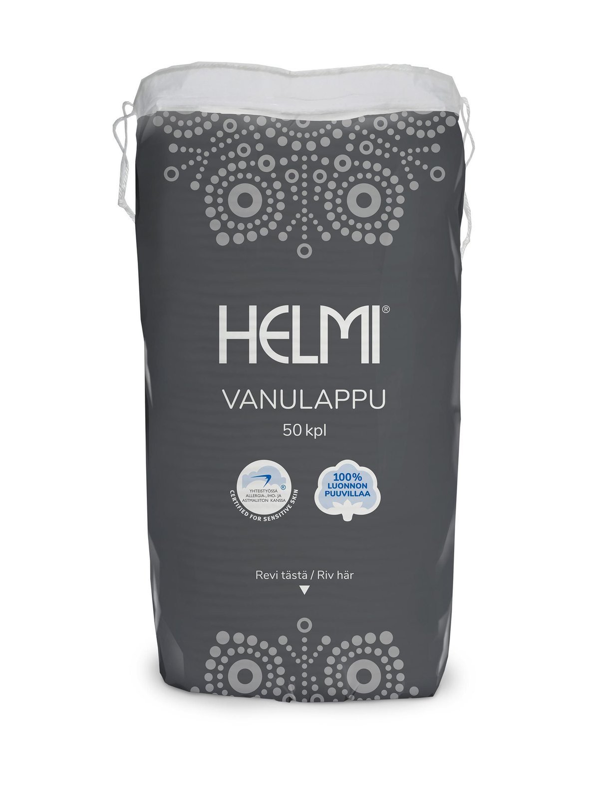 Helmi- ovaali vanulappu 50 kpl